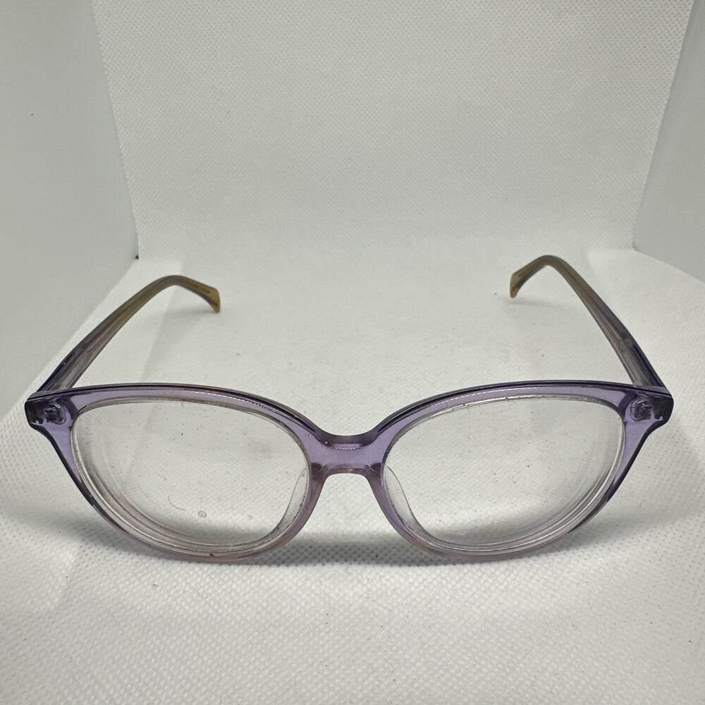 Zenni Optical 662919 Eyeglasses Frames Purple Yellow Clear Plastic Full Rim